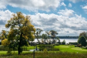Beautiful garden landscape scenery in Alexandria Minnesota