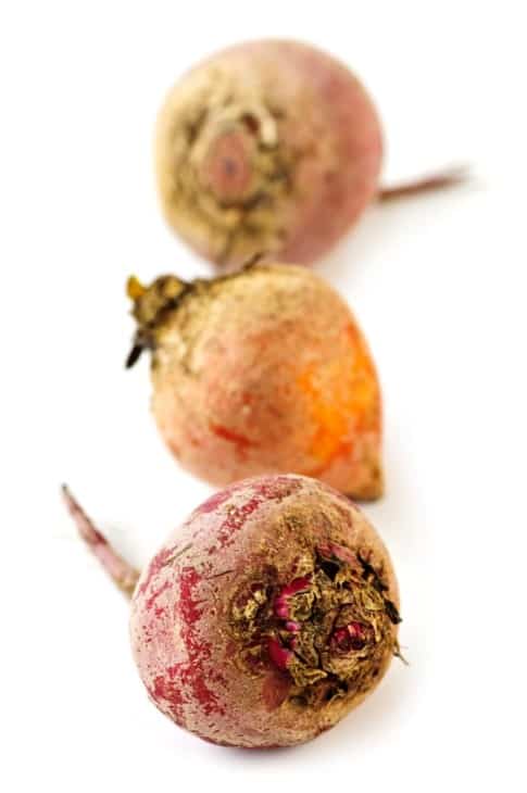 Whole Red and golden beets